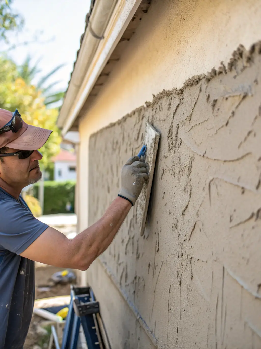 A close-up shot of a perfectly patched drywall hole, seamlessly blended with the surrounding wall, showcasing The Patch Boys' attention to detail.